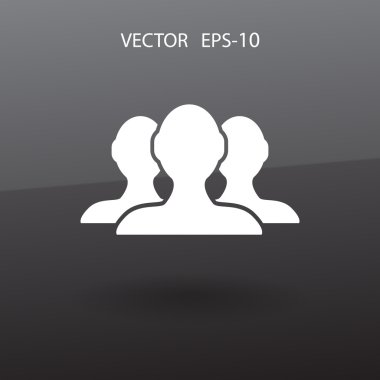 Takım çalışması, düz simgesi