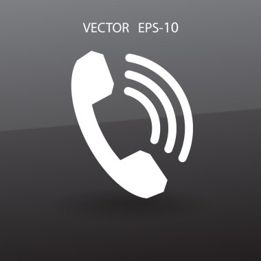 düz bir telefon simgesi