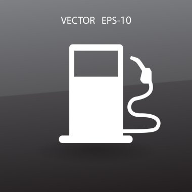Düz yakıt simgesi. Vektör