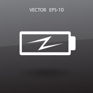 Düz pil düşük güç simgesi