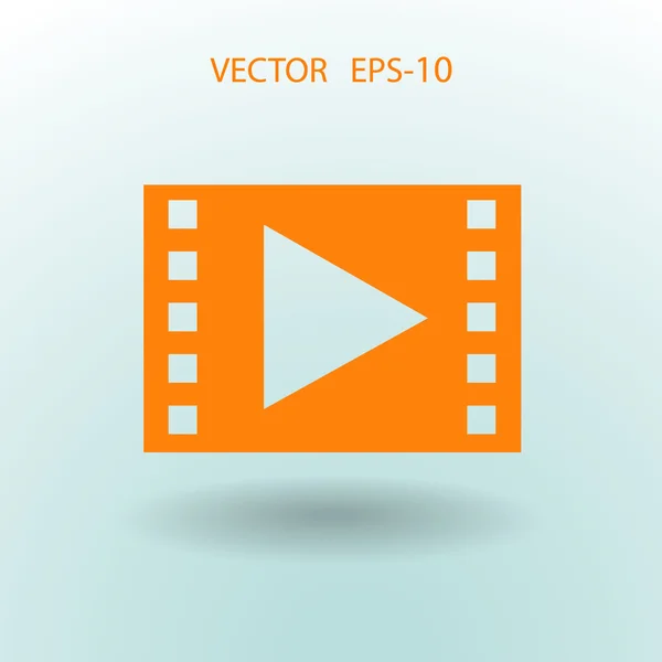 Flat icon of video — Stock Vector