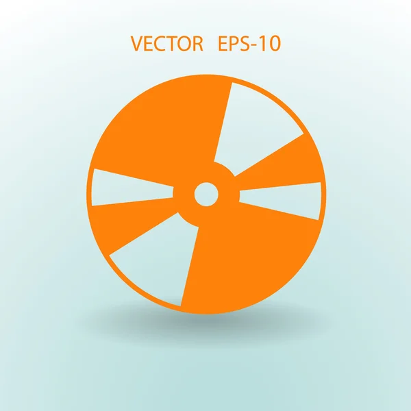 Platte pictogram van Dvd-Disk — Stockvector