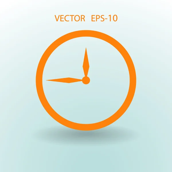 Icône plate de l'horloge — Image vectorielle