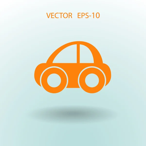 Ombre longue plate Icône de voiture, illustration vectorielle — Image vectorielle