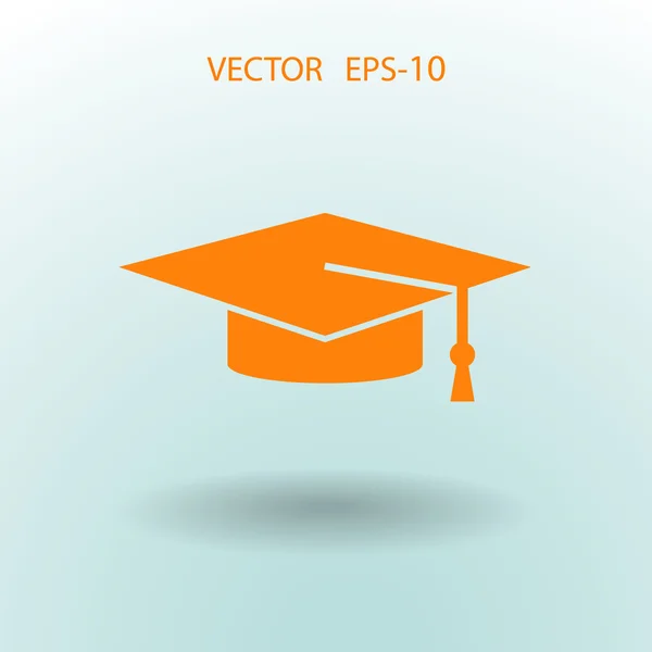 Icono plano de graduado — Vector de stock