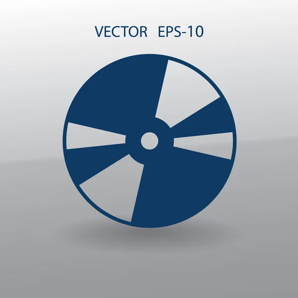 Platte pictogram van Dvd-Disk — Stockvector
