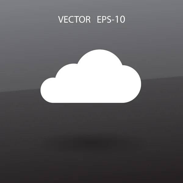 Icono plano de la nube — Vector de stock