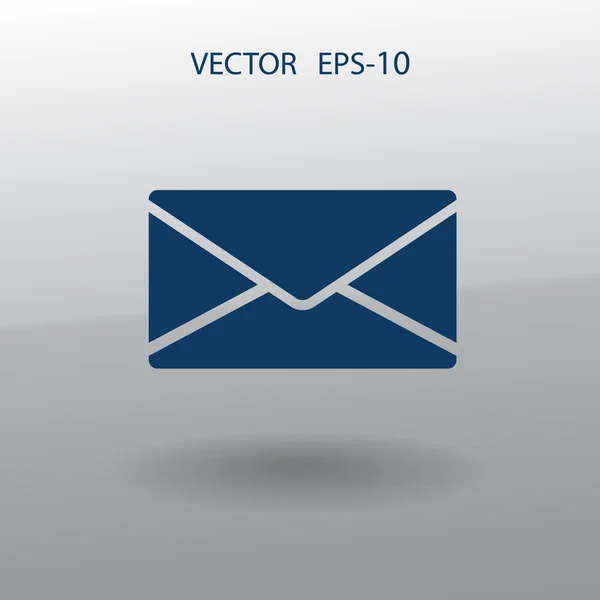 Platte pictogram van brief — Stockvector
