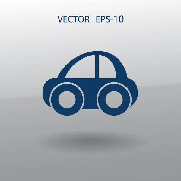 Ícone longo plano do carro da sombra, ilustração do vetor — Vetor de Stock