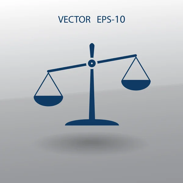 Platte pictogram van Justitie — Stockvector