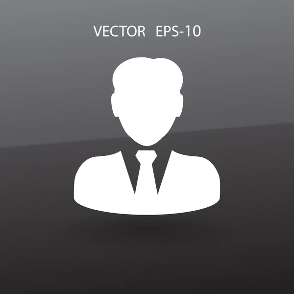 Plochá ikona podnikatele — Stockový vektor