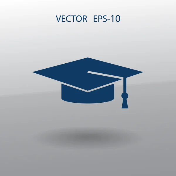 Icono plano de graduado — Vector de stock