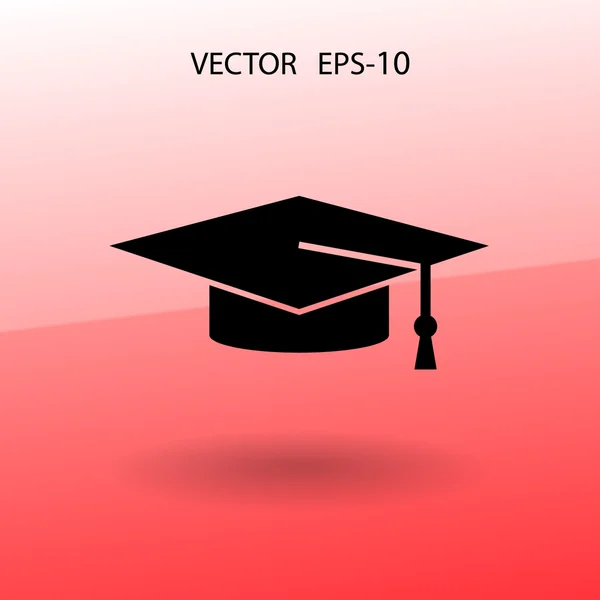 Icono plano de graduado — Vector de stock