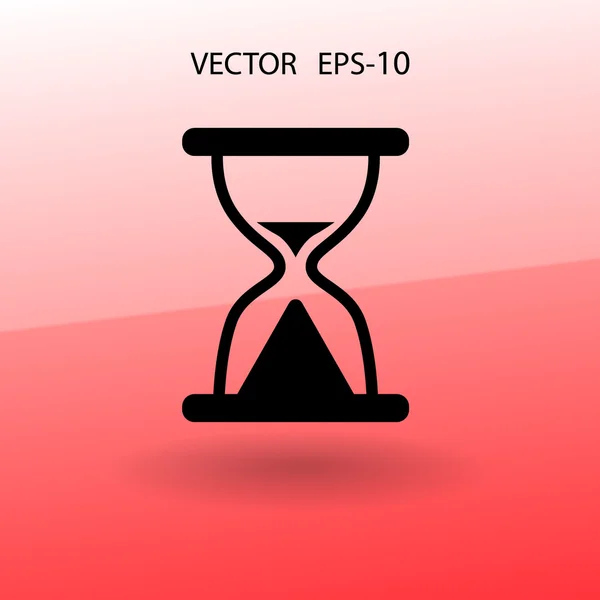 Icono plano de reloj de arena — Vector de stock