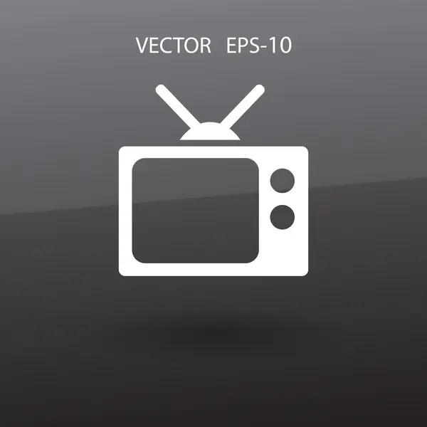 Icono plano de tv — Vector de stock