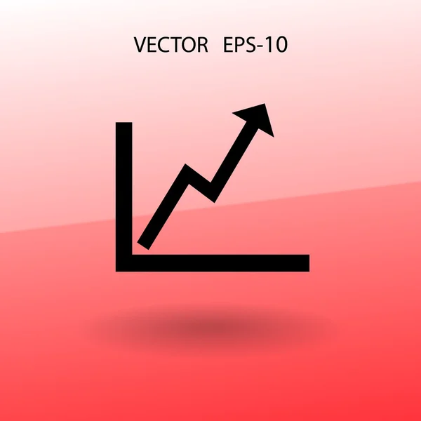 Icona piatta del grafico — Vettoriale Stock