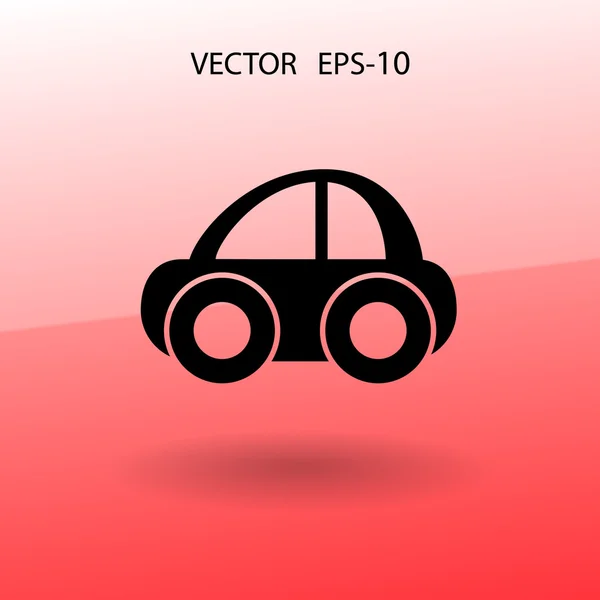 Sombra larga plana Icono del coche, ilustración del vector — Archivo Imágenes Vectoriales