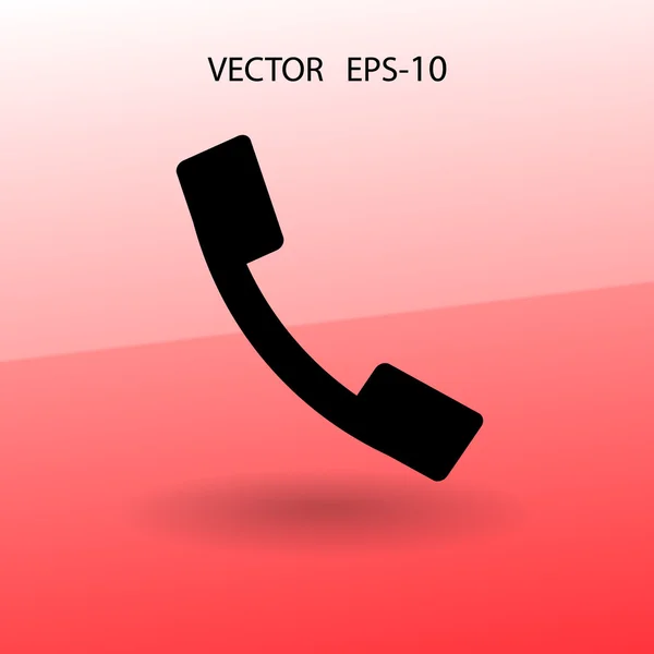 Icono plano de un teléfono — Archivo Imágenes Vectoriales
