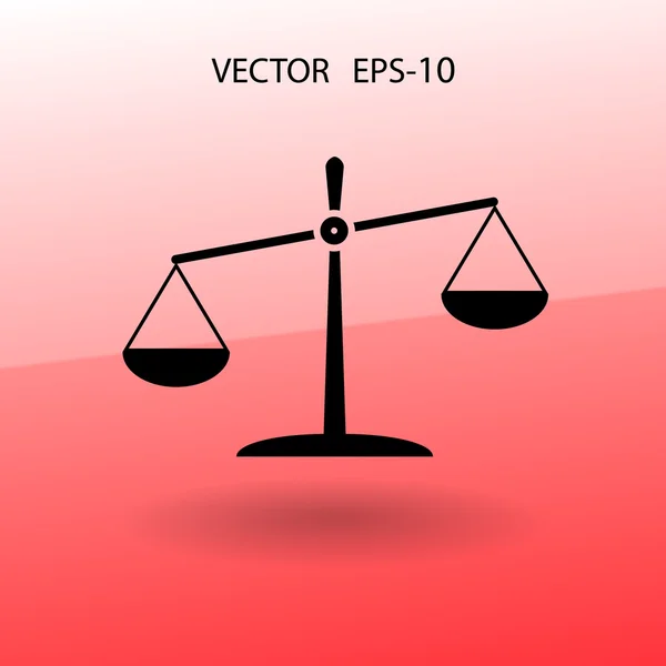 Platte pictogram van Justitie — Stockvector