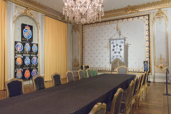 Sveç Stockholm Nisan 2019 Royal Palace Daki Seraphim Salonu Manzarası — Stok fotoğraf