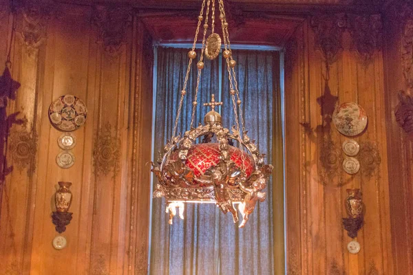 스웨덴 스톡홀름 2019 스웨덴 스톡홀름 궁전에서 2019 방에서 램프의 — 스톡 사진