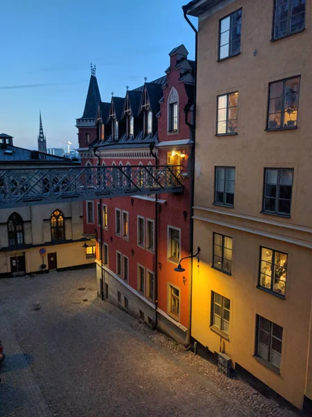 Stockholm Zweden April 2019 Buitenaanzicht Van Oude Gebouwen Gamla Stan — Stockfoto