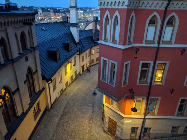 Stockholm Zweden April 2019 Buitenaanzicht Van Oude Gebouwen Gamla Stan — Stockfoto