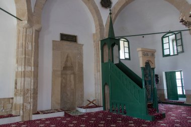 Larnaca, Kıbrıs - 16 Ekim 2019: Hala Sultan Tekke 'nin 16 Ekim 2019' da Kıbrıs Rum Kesimi 'ndeki iç görünümü.