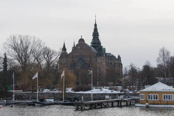 Stockholm Zweden December 2018 Buitenaanzicht Noords Museum Winter December 2018 — Stockfoto