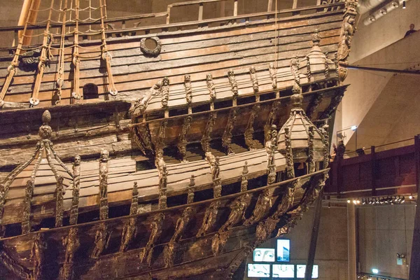Estocolmo Suecia Diciembre 2018 Vista Del Casco Vasa Museo Vasa — Foto de Stock