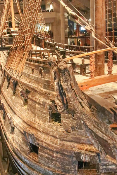 스톡홀름 스웨덴 2018 View Vasa Warship Port Side Vasa Museum — 스톡 사진