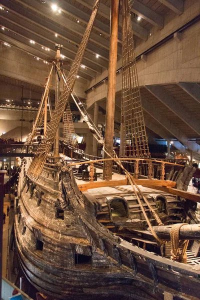 Tukholma Ruotsi Joulukuu 2018 Vasa Kannen Näkymä Vasa Museossa 2018 — kuvapankkivalokuva