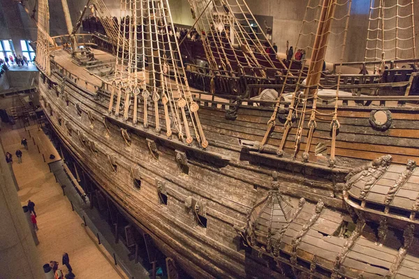 Estocolmo Suecia Diciembre 2018 Vista Del Puerto Vasa Warship Museo — Foto de Stock