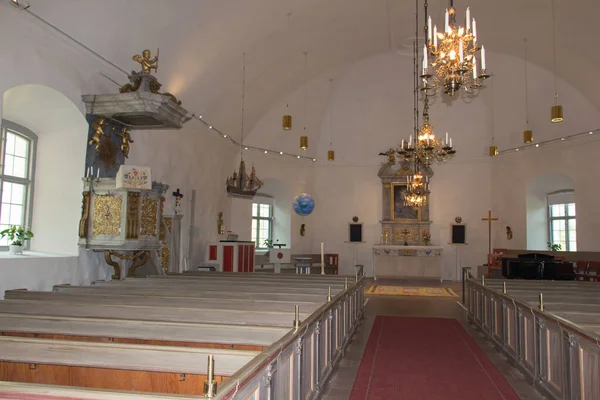 Szwecja Trosa Czerwca 2019 Widok Zewnątrz Trosa Land Church Czerwca — Zdjęcie stockowe