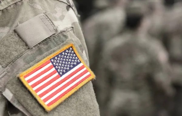 Dia Dos Veteranos Soldado Americano Exército Dos Eua Forças Armadas — Fotografia de Stock