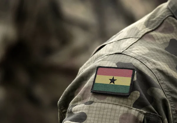 军服上的加纳国旗 — 图库照片