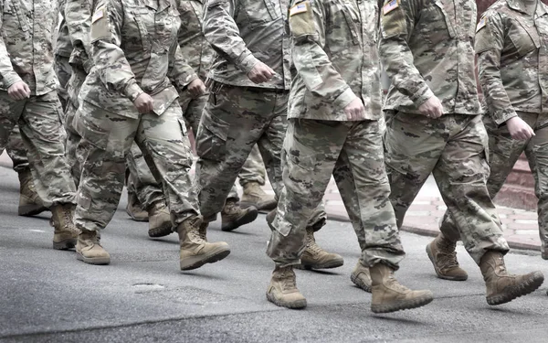 Soldiers Army Military Forces United States America Soldiers Marching Parade — Stock Photo, Image