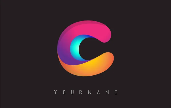 Logo Lettre Avec Dégradé Couleur Modèles Cartes Visite Lettre Illustration — Image vectorielle