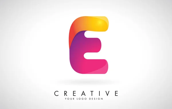 Letter Creative Logo Design Vector Font Twisted Ribbon Title Header — Stock Vector