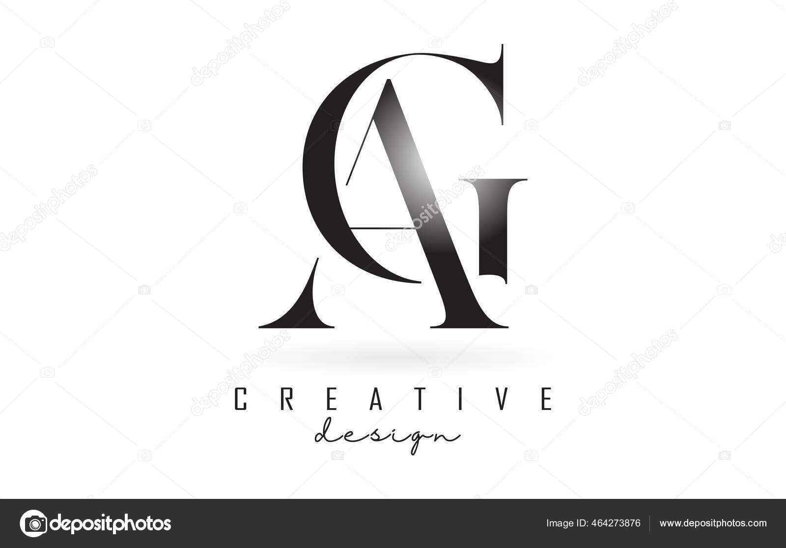 An a n letter design logo logotype concept Vector Image
