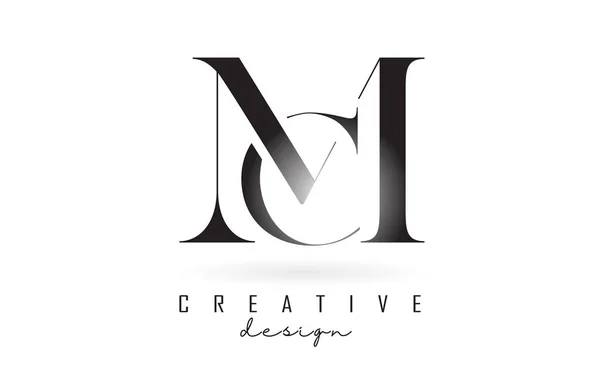 Letter Design Logo Logotype Concept Serif Font Elegant Style Vector — Stock Vector