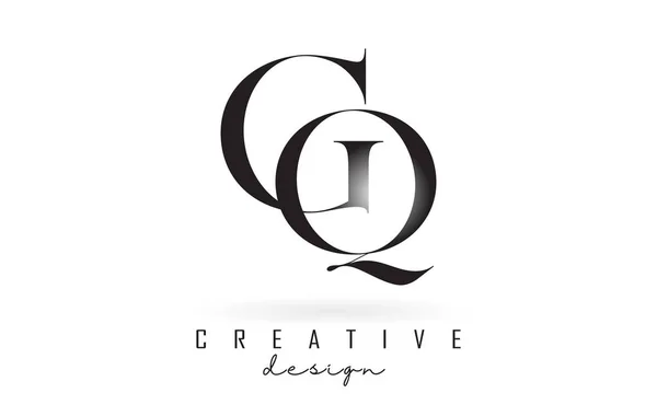 Γράμμα Σχεδιασμό Λογότυπο Λογότυπος Έννοια Serif Γραμματοσειρά Και Κομψό Στυλ — Διανυσματικό Αρχείο