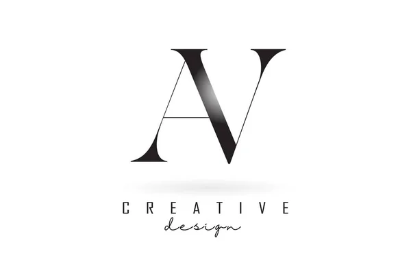 Bokstav Design Logotyp Logotyp Koncept Med Serif Typsnitt Och Elegant — Stock vektor