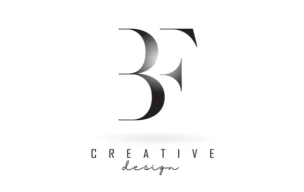 Lettre Design Logo Logotype Concept Avec Police Serif Style Élégant — Image vectorielle