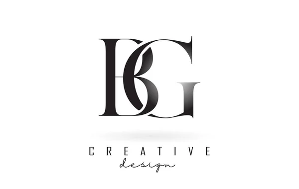 Concepto Logotipo Diseño Letras Con Fuente Serif Estilo Elegante Icono — Vector de stock