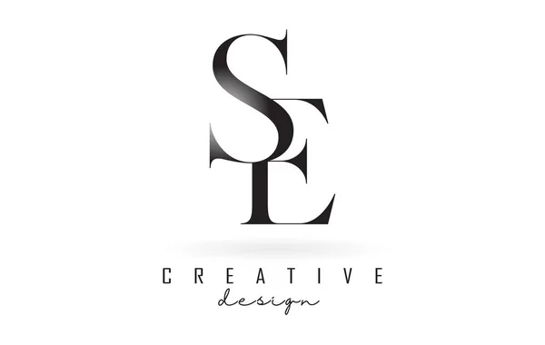 Letter Design Logotype Concept Serif Font Elegant Style Англійською Візуальна — стоковий вектор