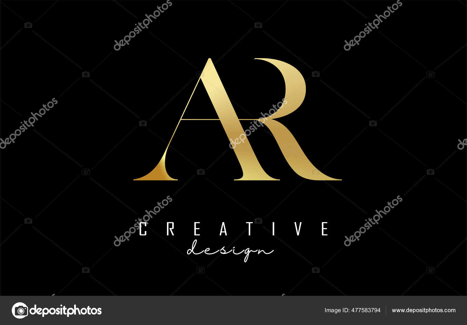 Golden Conceito Logotipo Logotipo Design Letra Com Fonte Serif Estilo Vetor  de ©ankreative 477583794, image size:1600x1116
