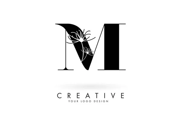 Carta Logotipo Design Com Flores Elegantes Abstratas Ilustração Vetorial —  Vetores de Stock