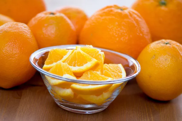 Paar stukjes sinaasappel — Stockfoto