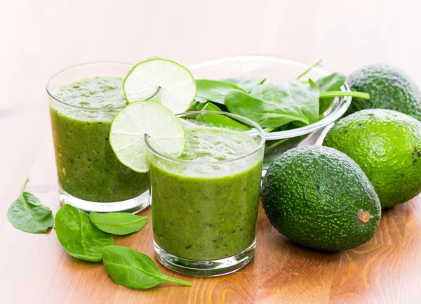 Two glass of green smoothie Stock Picture